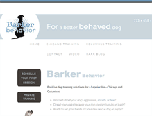 Tablet Screenshot of barkerbehavior.com